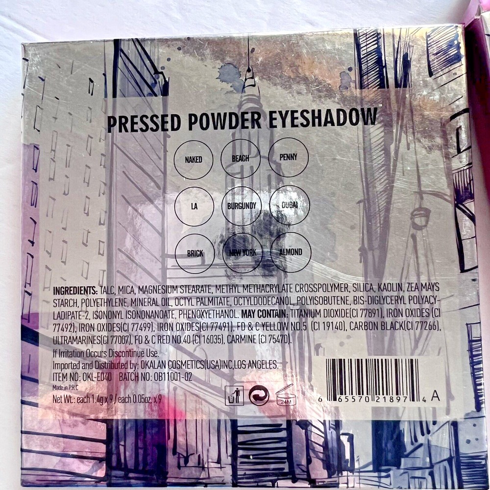 OKALAN FANCY EYESHADOW PRESSED POWDER THE‎ BURGUNDY PALETTE BRAND NEW - Picture 7 of 7